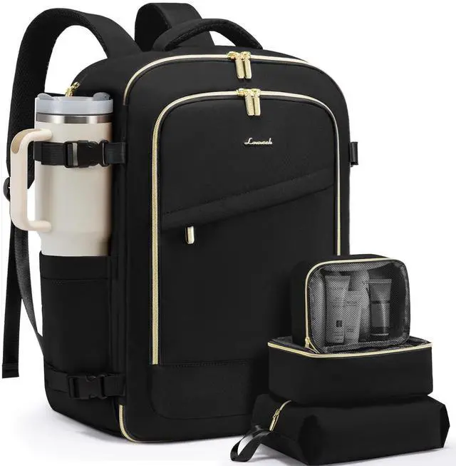 Main image of LOVEVOOK Travel Backpack for Women, 40L Carry On Backpack for Airplanes, Personal Item Bag for Airlines Fits 17 inch Laptop,TSA Approved Luggage with 3 Packing Cubes,Waterproof Weekender Gym back pack