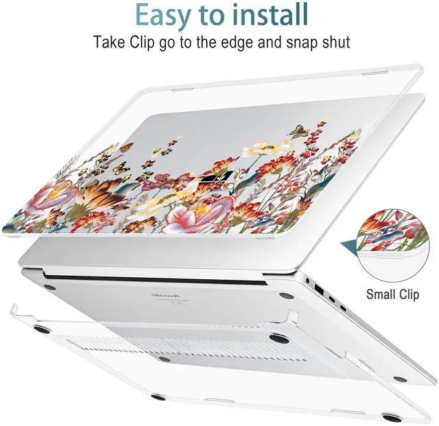 Alt view image 4 of 5 - May Chen Case for Microsoft Surface Laptop 13.8 inch, 2024 Windows 11 AI + PC, 7th Edition Touchscreen Display, Protective Plastic Hard Shell Case with Keyboard Cover - Field Flowers