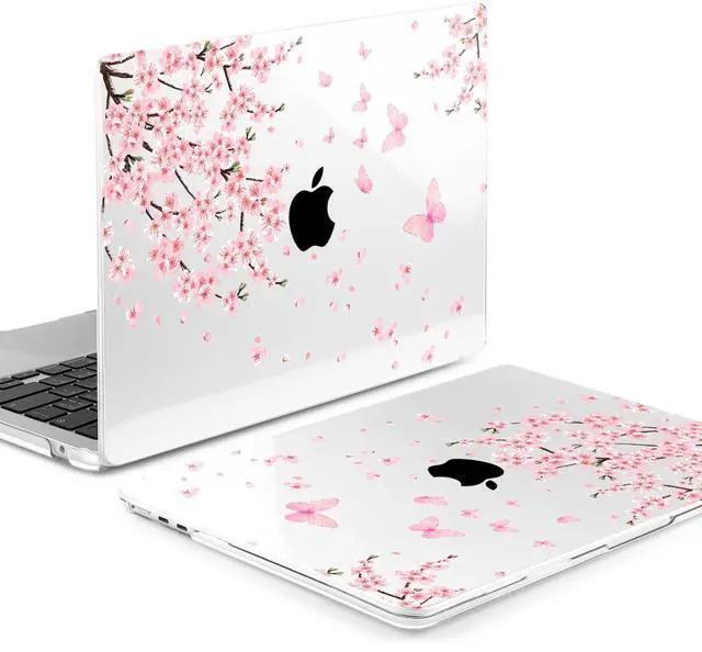 Alt view image 3 of 5 - MEEgoodo Case for M4/M3/M2 MacBook Air 13.6 inch Case 2025 2024 2022, Fit Model A3240/A3113/A2681, Laptop Hard Shell with Keyboard Cover Compatible with MacBook Air 13 inch, Cherry Blossoms