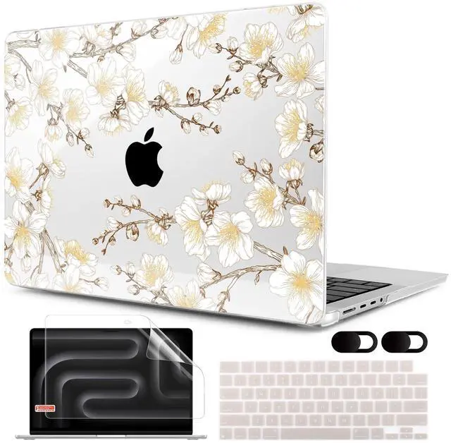 Main image of MEEgoodo Case for M4 MacBook Pro 14 inch Case 2024 2023 2021 A3112/A3401/A3185/A2918/A2992/A2779/A2442 M3 M2 M1 Pro/Max, Laptop Hard Shell Cases Compatible with MacBook Pro 14", Cherry Branches