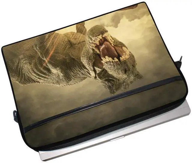 Alt view image 4 of 5 - MRMIAN Tyrannosaurus Dinosaur T-Rex Laptop Case Bag Sleeve Portable/Crossbody Messenger Briefcase Convertible w/Strap Pocket for MacBook Air/Pro Surface Dell ASUS hp Lenovo 15-15.4 inch
