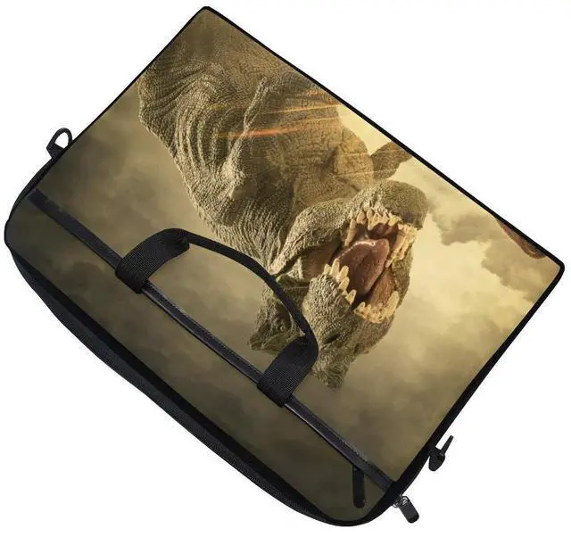 Alt view image 5 of 5 - MRMIAN Tyrannosaurus Dinosaur T-Rex Laptop Case Bag Sleeve Portable/Crossbody Messenger Briefcase Convertible w/Strap Pocket for MacBook Air/Pro Surface Dell ASUS hp Lenovo 15-15.4 inch
