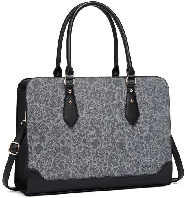Main image of Laptop Bag for Women 15.6 Inch Work Tote Bag for Women,Leather Computer Bags Waterproof Tote Professional Briefcase,Large Capacity Business Office Bag for Work