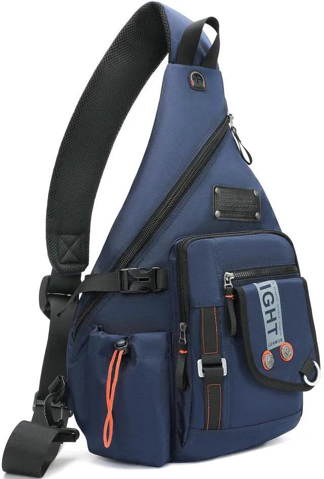 Main image of NICGID Sling Bag Backpack, 13.3'' 14.1'' Laptop Bag Crossbody Shoulder Chest Backpacks Travel Outdoors for Men Women (Blue-2609, 14.1-Inch)