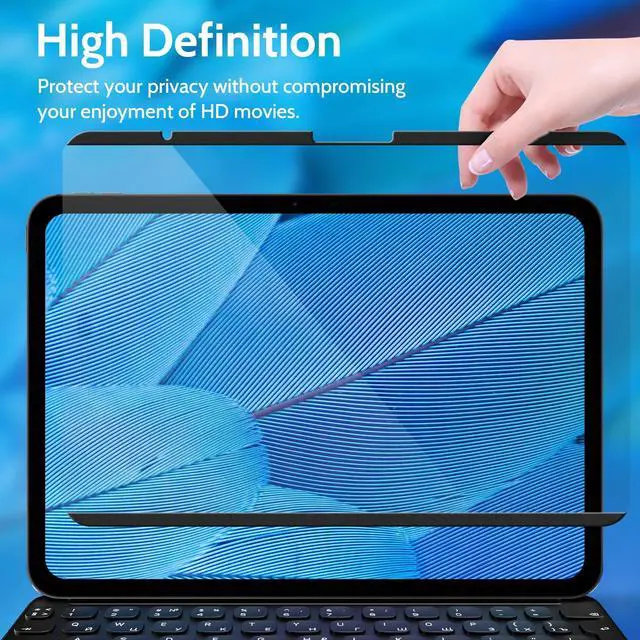 Alt view image 5 of 5 - Peslv Magnetic Privacy Screen Protector for iPad Air 13 Inch 2024/2025 (M2/M3, 6th/7th Gen), Removable Anti Blue Light Glare Spy Private Filter, High Sensitive Bubble-Free Black Security Screen