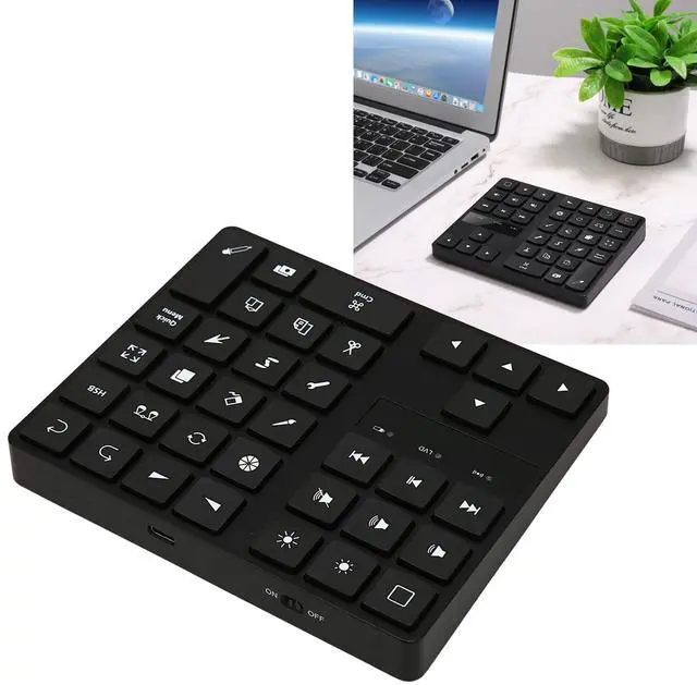 Main image of POCREATION 35 Keys Mini Drawing Keyboard, One Handed Shortcut Keyboard for Procreate, Ergonomic Design, Compatible with iOS, OS X