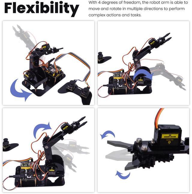 Alt view image 4 of 5 - KEYESTUDIO ESP32 Smart Robot Arm Kit for Arduino with Joystick,DIY Programming Robot Building Kit for STEM Education,4DF Robotic Arm for Teens and Adults