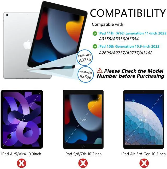 Alt view image 2 of 5 - TopPerfekt for Bluetooth Keyboard iPad 10th Gen 10.9 inch (2022) case iPad (A16) 11th/ 10th Gen Case 11'' (2025) with 7-Color Backlights, Pencil Holder, Detachable, Rechargeable- noteLeopard Grey