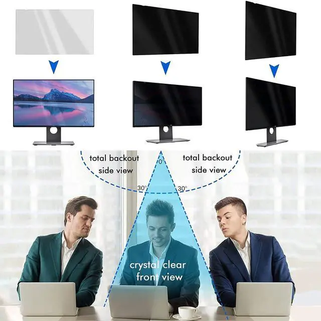 Alt view image 2 of 5 - SUNGOOYUE 22 Inch Computer Screen Filter, Intimacy Protection Scratch Anti Blue Light Screen Protector for 16:10 Widescreen Computer Monitor