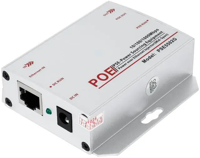 Main image of REVODATA Gigabit Industrial 30W PoE+ Injector, Convert Low Voltage DC 12-48V Input to 48V PoE Output, IEEE802.3af/at, DIN-Rail & Wall Mount Injector for Different Scenario (PSE5502G)