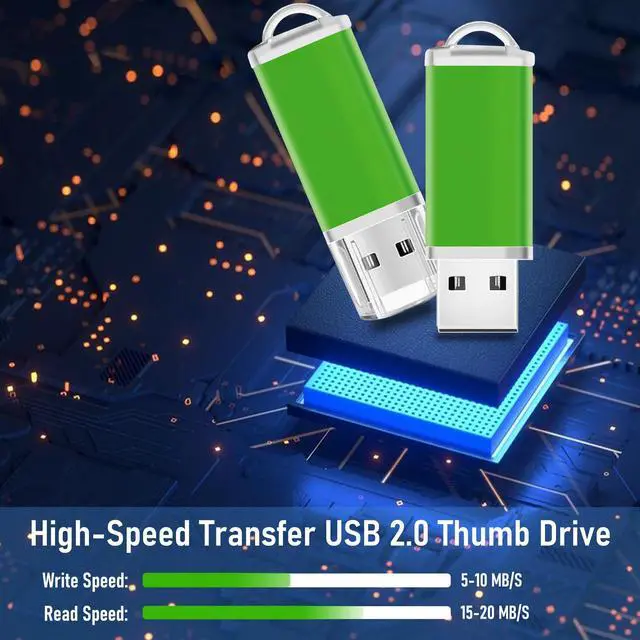 Alt view image 2 of 5 - 8GB USB Flash Drive 20 Pack Nicepicten Bulk USB 2.0 Thumb Drives 20Pack Metal Jump Zip Drive Memory Stick Pendrive Memoria USB 8 GB with 20PCS Lanyard Label - Green 20 X 8GB Flash Drives Bulk