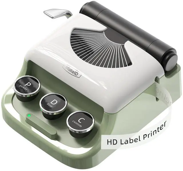 Main image of Makeid Q1 Label Maker Machine with Tape - Portable Bluetooth Label Makers for Home & Office Organization - Compatible with Apple iOS & Android - Clear Prints, Custom Templates & Fonts, Retro Design