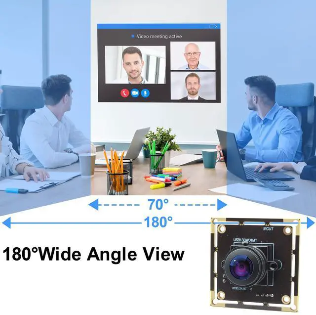 Alt view image 4 of 5 - Magnolia 1.3MP Low Light USB Camera Module Wide Angle Webcam with 180 Degree Fisheye Lens AR0130 Mini Lightburn Camera Embedded Industrial Webcam Board for Raspberry Pi,Jetson Nano