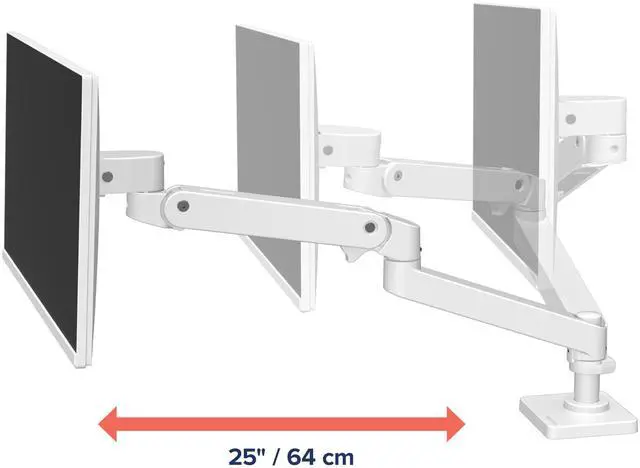 Alt view image 4 of 4 - Ergotron - Upgraded LX Pro Premium Monitor Arm, Single Monitor Desk Mount - fits Flat Curved Ultrawide Computer Monitors up to 34 Inches, 4 to 22 lbs, VESA 75x75mm or 100x100mm - White