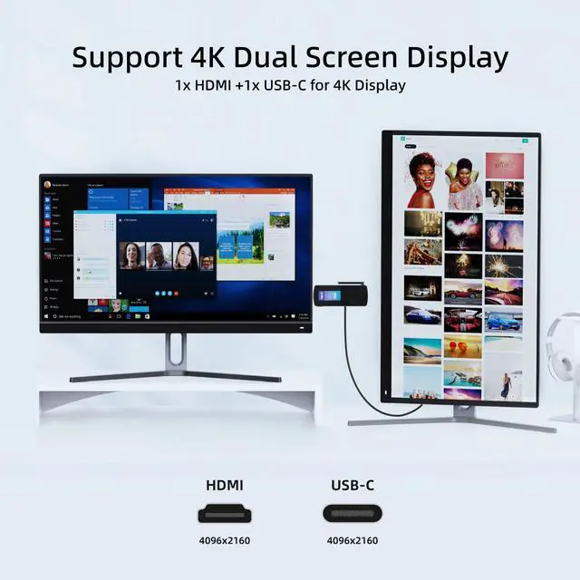 Alt view image 3 of 5 - MeLE PCG02 N100 Slim Mini PC Stick 8GB LPDDR4x 128GB, Full Function USB-C Fanless Mini Computer Stick Dual HDMI 4K Display 2.4G/5G WiFi BT5.1 GbE Micro PC with VESA Mount, on NAS, IoT, Digital Signage