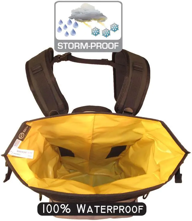 Alt view image 3 of 5 - Velo Women's Transit The Edge 30 Waterproof Messenger Bicycle Backpack (Black/Black, Small)