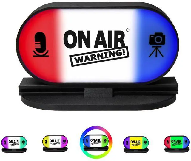 Alt view image 2 of 5 - On Air Warning! Busy Lights, Do not Disturb Light, Cam, Mic Control Mute, Busy Light Indicator for Office, Adjustable Lights, Free Software Download