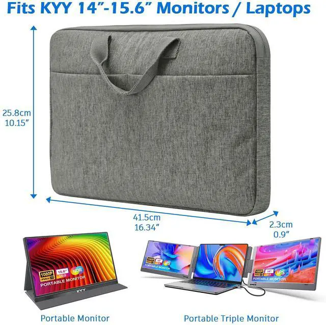 Alt view image 3 of 5 - KYY Carrying Bag for Portable Monitor of KYY K3 / K3-1 / K3-2 / K3-3 / K5-3 / X90 / X90A / X90D