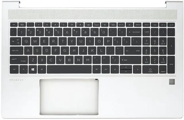 Main image of Jxjslp Replacement Upper Case Palmrest for HP Probook 450 455 G8 Series Laptop Top Cover Backlit Keyboard Assembly M21742-001 Silver
