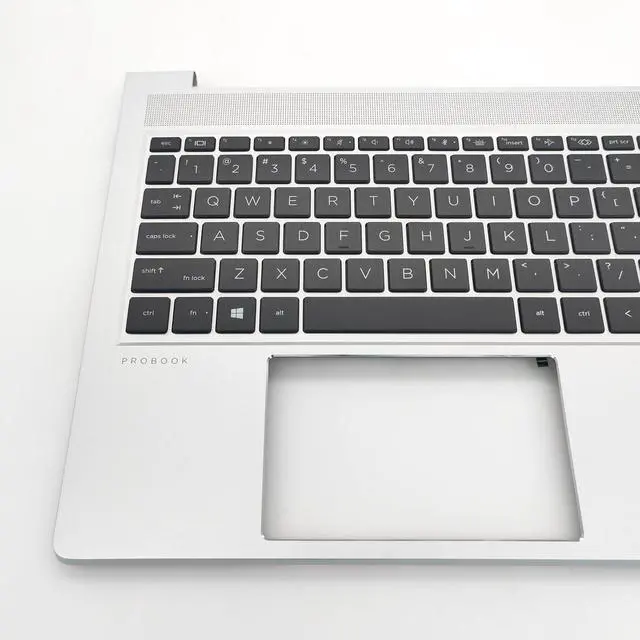 Alt view image 3 of 5 - Jxjslp Replacement Upper Case Palmrest for HP Probook 450 455 G8 Series Laptop Top Cover Backlit Keyboard Assembly M21742-001 Silver