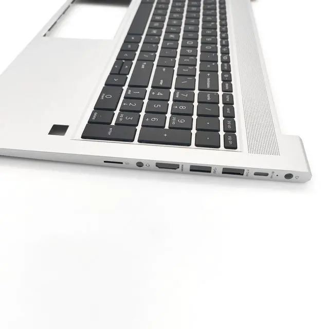 Alt view image 5 of 5 - Jxjslp Replacement Upper Case Palmrest for HP Probook 450 455 G8 Series Laptop Top Cover Backlit Keyboard Assembly M21742-001 Silver