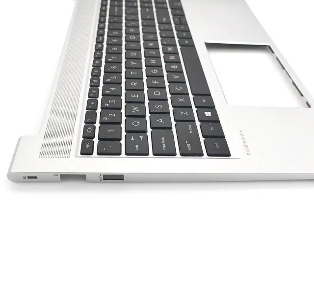 Alt view image 4 of 5 - Jxjslp Replacement Upper Case Palmrest for HP Probook 450 455 G8 Series Laptop Top Cover Backlit Keyboard Assembly M21742-001 Silver