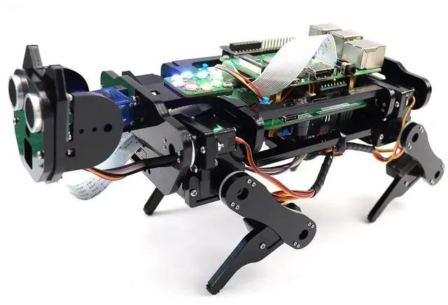 Main image of FREENOVE Robot Dog Kit for Raspberry Pi 5 4 B 3 B+ Zero 2 W, Walking, Self Balancing, Face Recognition, Ball Tracing, Ultrasonic Ranging, App Control, Camera, Servo (Raspberry Pi NOT Included)