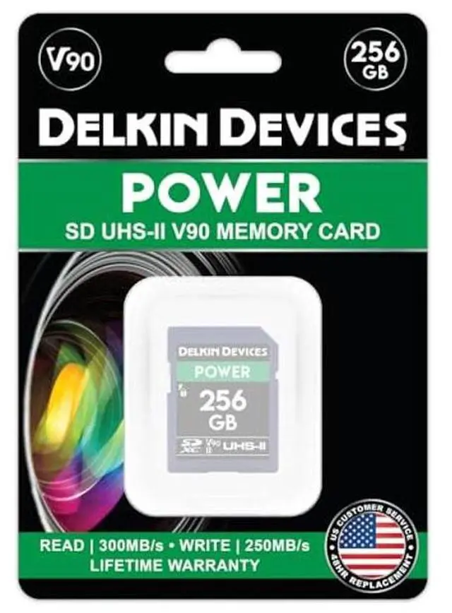 Alt view image 5 of 5 - Delkin Devices Power 256GB SDXC UHS-II (V90) - 300MB/s Read, 250MB/s Write | for 8K, 4K, HDR, and 360 Video | High-Performance for Cameras