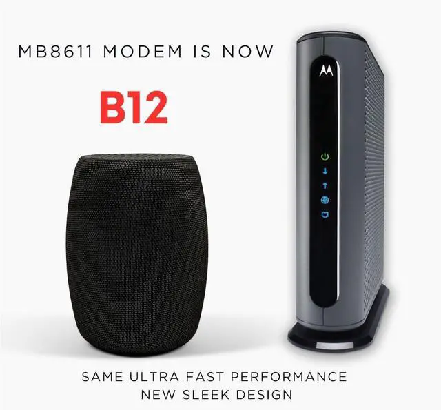 Alt view image 3 of 5 - Motorola B12 - Advanced Compact Cable Modem | Pairs with Any WiFi Router | Supports Comcast Xfinity, Cox, Spectrum | 2500 Mbps Max | DOCSIS 3.1 | 2.5 Gbps Port | Nex Gen MB8611