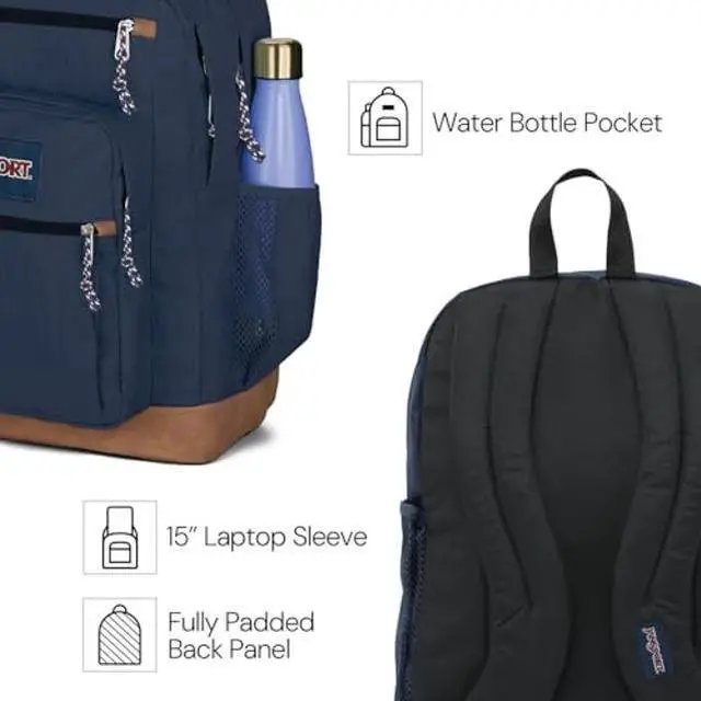 Alt view image 3 of 5 - JanSport Cool Backpack, with 15-inch Laptop Sleeve - Large Computer Bag Rucksack with 2 Compartments, Ergonomic Straps, Russet Red