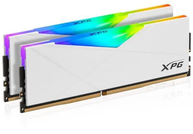 Alt view image 2 of 5 - XPG DDR4 D50 RGB 32GB (2x16GB) 3200MHz PC4-25600 U-DIMM 288-Pins Desktop Memory CL16 Kit White (AX4U320016G16A-DW50)
