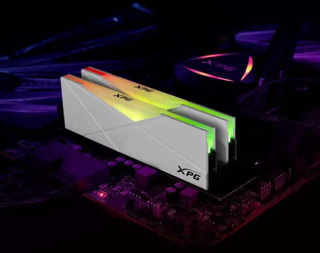 Alt view image 3 of 5 - XPG DDR4 D50 RGB 32GB (2x16GB) 3200MHz PC4-25600 U-DIMM 288-Pins Desktop Memory CL16 Kit White (AX4U320016G16A-DW50)