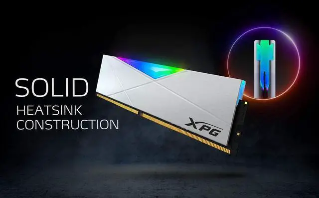 Alt view image 5 of 5 - XPG DDR4 D50 RGB 32GB (2x16GB) 3200MHz PC4-25600 U-DIMM 288-Pins Desktop Memory CL16 Kit White (AX4U320016G16A-DW50)