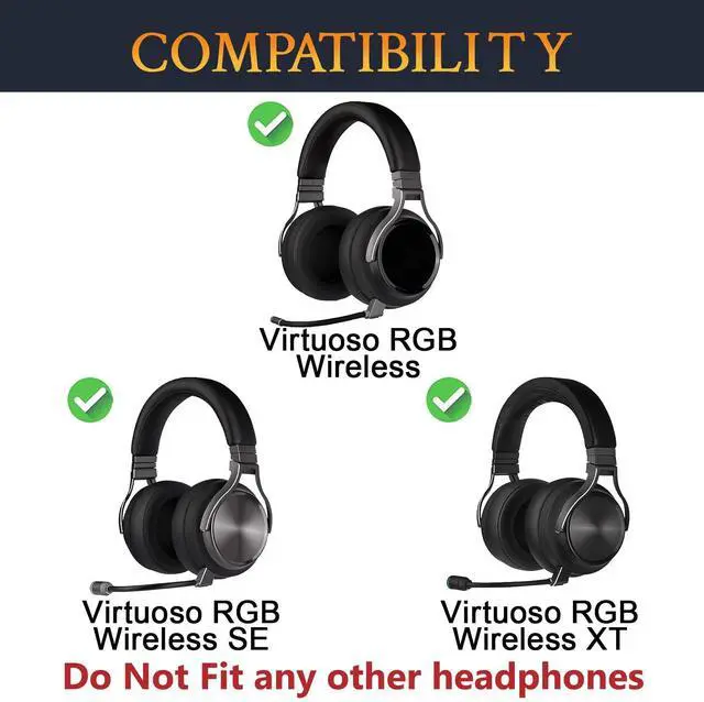 Alt view image 2 of 5 - SOULWIT Cooling Gel Ear Pads Replacement for Corsair Virtuoso RGB Wireless XT SE Gaming Headset, Earpads Cushions with High-Density Noise Isolation Foam, Added Thickness - Burgundy