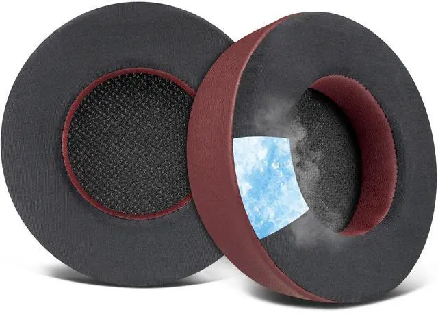 Main image of SOULWIT Cooling Gel Ear Pads Replacement for Corsair Virtuoso RGB Wireless XT SE Gaming Headset, Earpads Cushions with High-Density Noise Isolation Foam, Added Thickness - Burgundy