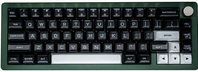 Main image of REDQIN WOB Keycaps - 160 Keys Double Shot PBT Keycaps Minimalist Style SA Liked Profile White on Black Custom Set for Alice ISO ANSI 60, 75, 80, 95, 100% Mechanical Keyboard