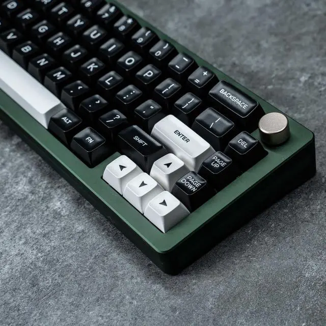 Alt view image 3 of 5 - REDQIN WOB Keycaps - 160 Keys Double Shot PBT Keycaps Minimalist Style SA Liked Profile White on Black Custom Set for Alice ISO ANSI 60, 75, 80, 95, 100% Mechanical Keyboard
