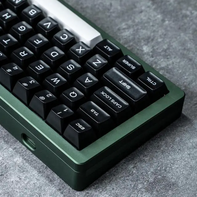Alt view image 4 of 5 - REDQIN WOB Keycaps - 160 Keys Double Shot PBT Keycaps Minimalist Style SA Liked Profile White on Black Custom Set for Alice ISO ANSI 60, 75, 80, 95, 100% Mechanical Keyboard