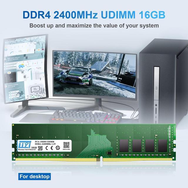 Alt view image 2 of 5 - LIYI DDR4 32GB (2x16GB) 2400MHz Desktop RAM Kit | PC4-19200 CL17 1.2V 288-Pin UDIMM | Dual Channel for Intel Core i7/i9, AMD Ryzen 7/9 | XMP 2.0 Non-ECC | Computer Desktop RAM Memory Upgrade