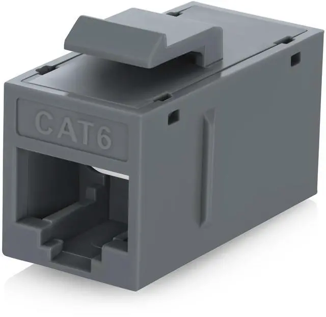 Main image of Everest 48-Pack RJ45 CAT6 Keystone Coupler - Female to Female - Cat6, Cat5e Compatible - Ethernet Coupler - Gray