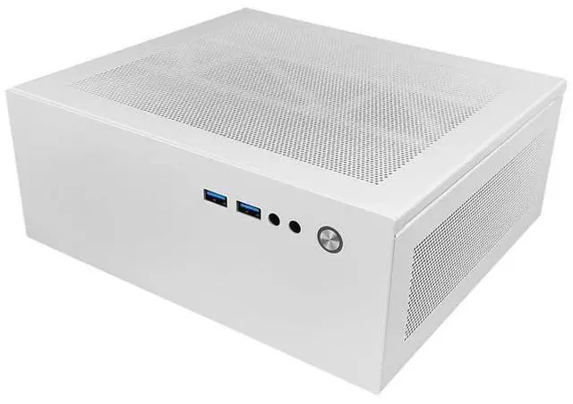 Main image of Mini PC Case 4.3L HTPC Chassis 2X USB 3.0 Fits Flex Power Supply ITX Motherboard White