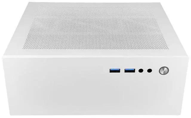 Alt view image 2 of 5 - Mini PC Case 4.3L HTPC Chassis 2X USB 3.0 Fits Flex Power Supply ITX Motherboard White