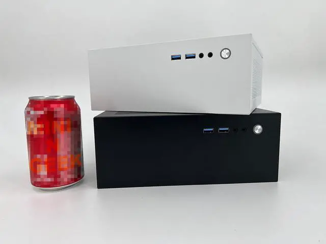 Alt view image 3 of 5 - Mini PC Case 4.3L HTPC Chassis 2X USB 3.0 Fits Flex Power Supply ITX Motherboard White