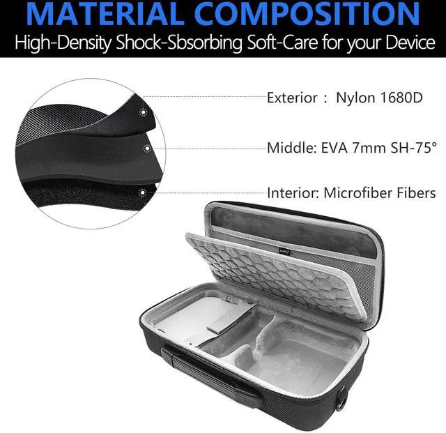 Alt view image 5 of 5 - Musiin Premium Mac Case with Straps in Ultimate Protection Compatible with 2024 Mac mini M4/Mac mini M4 Pro Case, Travel-Ready for Magic Mouse, Magic Keyboard, Magic Trackpad and Accessories.