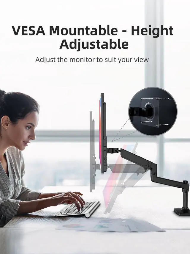 Alt view image 5 of 5 - EPORMOT Portable Monitor 18.5 inch 120hz for Laptop, FHD 1080P Portable Gaming Monitor w/VESA Kickstand HDR Speakers USB C Mini HDMI for Phones PC Gaming Devices, Travel Second Screen for Business