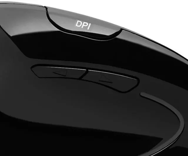Alt view image 5 of 5 - Adesso iMouse E90 - Wireless Left-Handed Vertical Ergonomic Mouse, Black