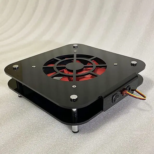 Main image of Yoqanr Mac Mini Radiator Cooling Fan Wind Speed Enhancement Modified Chassis,Mini Radiator Overclock Base With 12cm Silent Fan