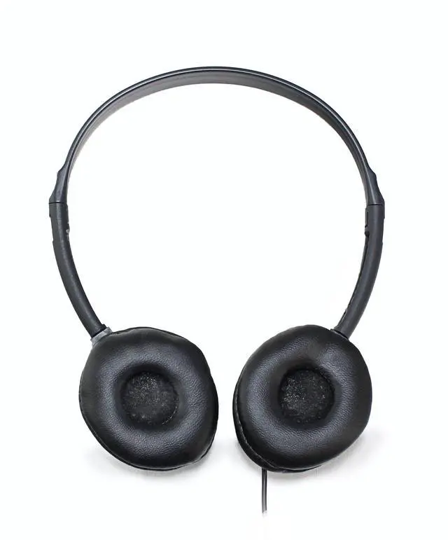 Alt view image 4 of 5 - Soundnetic SN313 Bulk Classroom Headphones 25 Pack - Over The Head Stereo Headphones with Leatherette Earpads, Black - Ideal for Schools