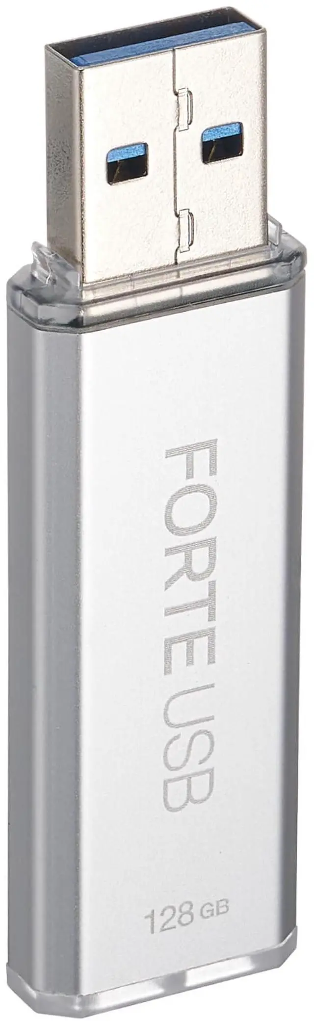 Main image of SecuX Forte - Encrypted USB Flash Drive - USB 3.2 Gen 1 - XTS-AES Encryption - Password Authentication - Automatic Locking - Silver Metal Casing (64, GB)
