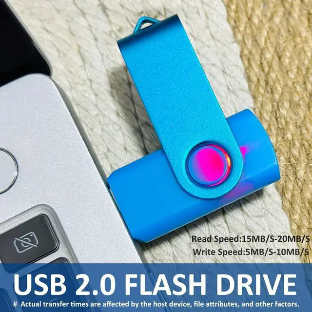 Alt view image 2 of 5 - 8GB Flash Drives 10 Pack Nicepicten 8 GB USB 2.0 Flash Drive Swivel Thumb Drive 8GB Memory Stick Zip Jump Drives Pendrive for Data Backup (Blue)